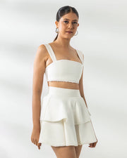 Ivy Crop Top - White Denim